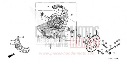 ROUE ARRIERE CRF70F5 de 2005